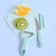 thumbnail image 4 of Juego de cuchillos de cocina con tabla de cortar, cuchillos de nailon para lechuga, frutas y verduras, incluye 2 cuchillos y 1 tabla, azul y verde., 4 of 6