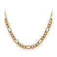 thumbnail image 2 of 10K Yellow Gold Figaro Chain Styles Necklace 7.5 mm Concave Bracelet 20 inch, 2 of 4