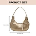 thumbnail image 3 of Stylish Moon Shape Top Handle Bag With Zipper Compartments Compact Design Evening Purse Casual Handbag For Everyday Us, 3 of 9