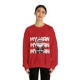 thumbnail image 3 of My Man Santa Unisex Heavy Blend™ Crewneck Sweatshirt, 3 of 7