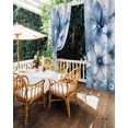 thumbnail image 5 of nqOlkjepod Outdoor Curtains for Patio Waterproof, Blue White Daisy Outdoor Privacy Panels Grommet, Luxury Farmhouse Botanical Flower Blackout Outside Curtains for Porch/Cabana 54"x95", 2 Panels, 5 of 8