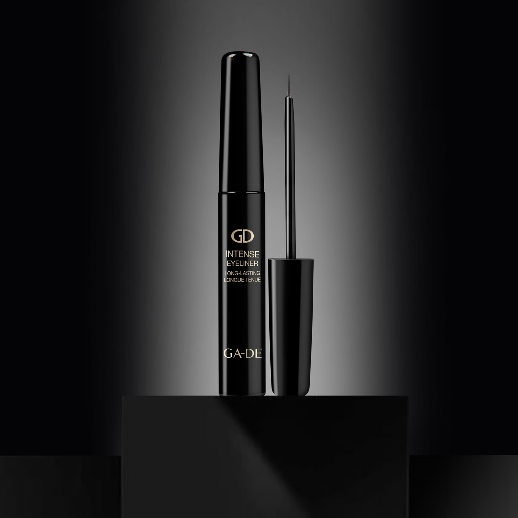 GA-DE Eye Liner Intense Long Lasting, Liquid Eyeliner, Black, 0.27 oz