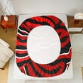 thumbnail image 5 of Castle Fairy Zebra Print Twin Sheet Sets for Female Men,Black Red Bedding, 5 of 7