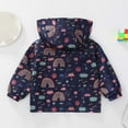 thumbnail image 4 of oqasdz Girls Jackets Children Long Sleeve Hooded Print Versatile Trench Coat Jacket Lightweight Comfortable Top Jacket Outwear Size 4 Y-5 Y, 4 of 4