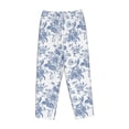 thumbnail image 6 of Uemuo Rose Flowers Pattern Women's Wide Leg Palazzo Lounge Pants with Pockets Light Weight Loose Comfy Casual Pajama Pants-Small, 6 of 9