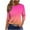 Yellow, variant on Uaswgudfs Summer Tops for Women 3/4 Sleeves 2025 Fashion Loose T Shirts Crewneck Gradient Color Basic Tee Blouses