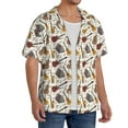 thumbnail image 2 of Fotbe Guitar Camisa Estampada de Manga Corta para Hombre, Casual de Verano, Estilo Playero, Sin Arrugas-Small, 2 of 5