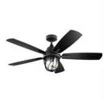 52 inch Ceiling Fan with Light Kit-Distressed Black Finish Bailey Street Home 147-Bel-4435945