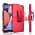 thumbnail image 3 of Compatible for Samsung Galaxy A10S Case with Tempered Glass Screen Protector Belt Clip Holster Defender Rugged Shock Proof Armor Heavy Protection Phone Cover w/ Magnetic Mount Plate [Red], 3 of 9