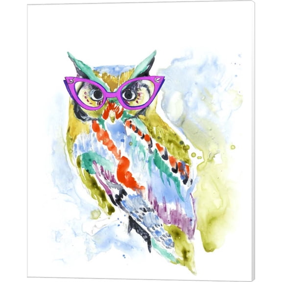 Smarty-Pants Owl by Jennifer Goldberger, Canvas Wall Art, 16W x 20H