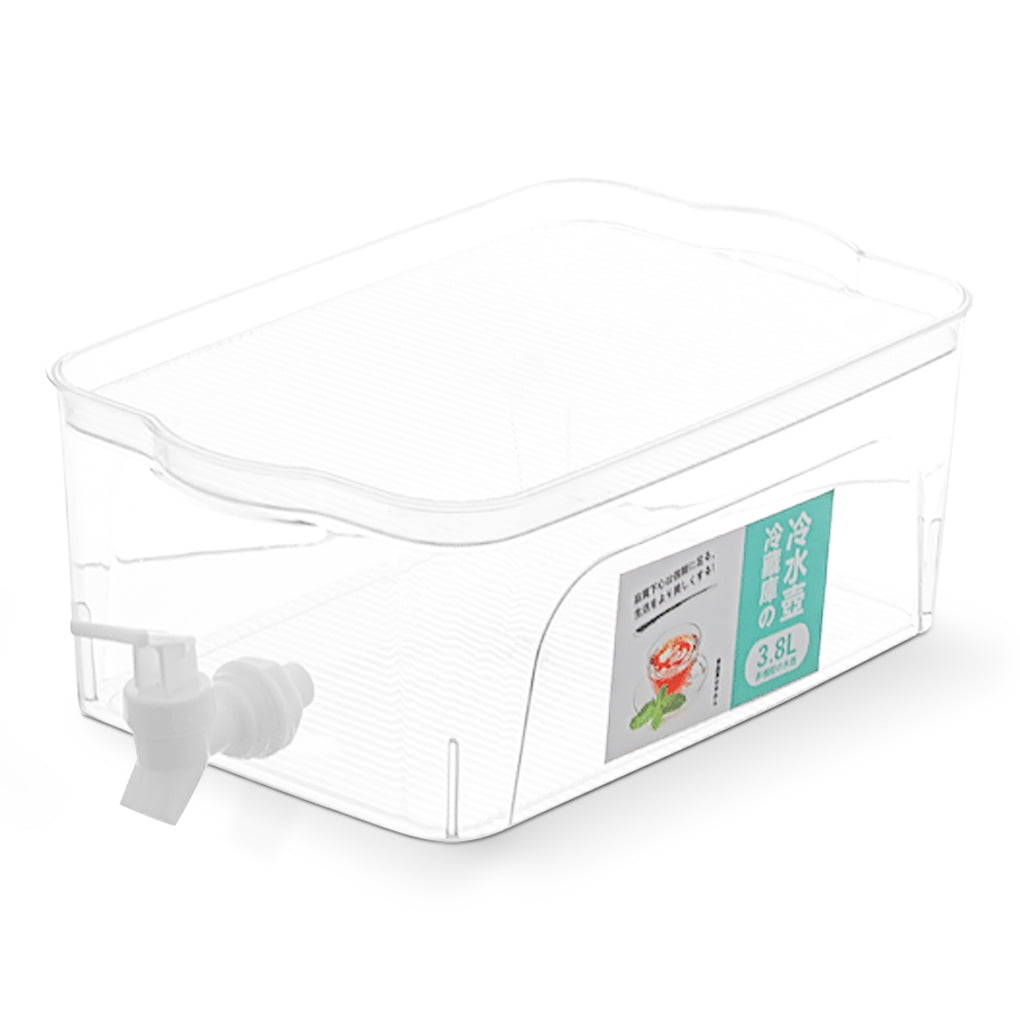 FleinngHoz 3.8L Fruit Kettle Household Cold Heat Water Bottle Milk Juice Container with Faucet for Refrigerator Bridge