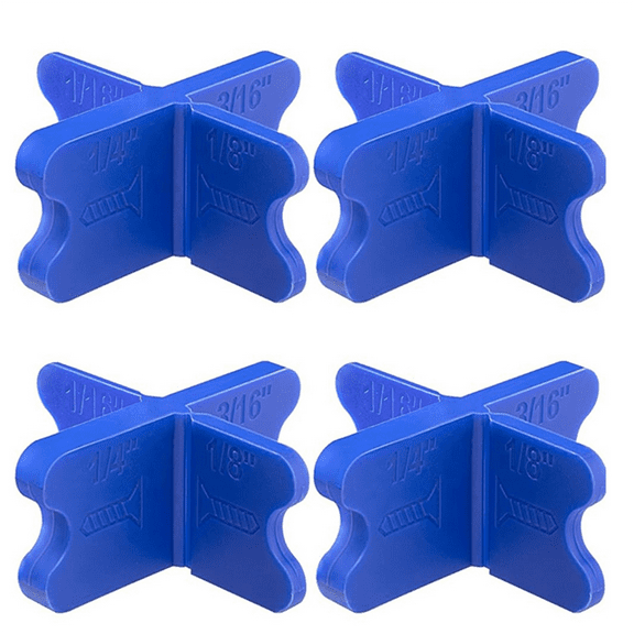 4 Pcs ABS Deck Spacer Tool 4 Thicknesses Deck Board Spacers(1/16in, 1/8in, 3/16in, 1/4in) Blue Deck Spacers,4 x Deck Spacer Tool,Blue