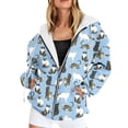 thumbnail image 2 of Cute Cat Print Women's Hoodie Long Sleeve Zip Up Relax Fit Spring Trendy Sweatshirt Crewneck Pullover Tops, 2 of 5