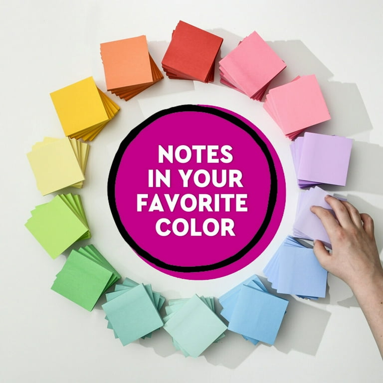 piii♡ Post-it Super Sticky Notes, 3 in x 3 in, Bright Pink, 1 Pad
