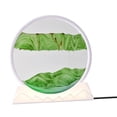 thumbnail image 4 of Arena móvil imagen artística luz de noche lámpara de escritorio pintura de arena movediza lámpara de mesa arena que fluye para la decoración del dormi Verde 18cmx19.5cm SM SunniMix Imagen de arena dinámica, 4 of 8