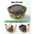Glass Salad Container,56oz Salad Bowl To Go for Lunch with Airtight Lid ...
