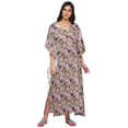 thumbnail image 4 of Moomaya Women Button Down Cotton Summer Maternity Kimono Sleeve Kaftan Dress, 4 of 5