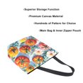 thumbnail image 3 of FORMRS Womens Canvas Tote Bag with Zipper Inner Pocket Shoulder Handbag, Watercolor Tomatoes, 3 of 7