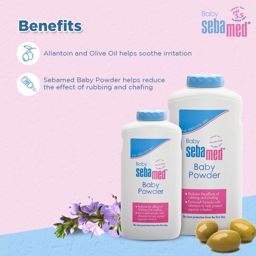 Sebamed Baby Powder With Olive Oil - Talco de bebe con aceite de oliva