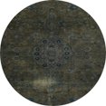 thumbnail image 1 of Ahgly Company Tapis Rond Abstrait Vert Armée, 6 Pieds Rond, 1 of 6