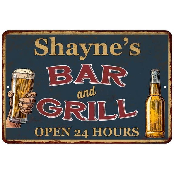 Shayne's Green Bar and Grill Sign 12 x 18 Matte Finish Metal 112180044620