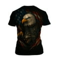 thumbnail image 2 of Rebaike Bald Eagle T-shirt for Men American Flag Graphic Tee Shirt, 2 of 7