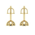 thumbnail image 4 of 0.28Ct Brilliant Round Cut Studs Blue Sapphire 14K Yellow Solid Solid Gold Everyday Dainty Earrings Screw Back, 4 of 7