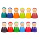thumbnail image 2 of 24 Piezas Rainbow Wooden Colorful Pintado Peg Dolls Niños Niños, 2 of 9