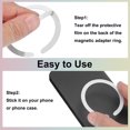 thumbnail image 3 of 3Pcs Magnetic Adapter Ring, C-Shape Wireless Charger Conversion Kit, White, 3 of 7