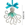 thumbnail image 4 of Sulaicai Handmade Sea Glass Ocean Ornament, Coastal Christmas Tree Hanging Decor, Ocean-Inspired Memorial Hanging Decoration, Unique Gift for Beach Lovers (Octopus), 4 of 9