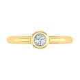 thumbnail image 3 of 1/5 Carat Bezel Set Solitaire Diamond Engagement Ring Band in 14K Yellow Gold (Ring Size 10), 3 of 4