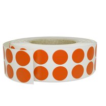 Royal Green Labels Sticker Dots on a Roll (0.375 inch) 10mm Orange - 3000 Pack