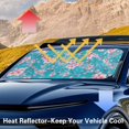 thumbnail image 3 of Yuyamidu Cherry Blossom Front Window Car Sun Shade Foldable Windshield Sunshade for SUV Van Fashion Car Sun Visor Large Car Window Shield Blocks UV Rays Auto Accessories, 3 of 7