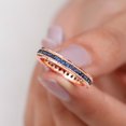 thumbnail image 3 of Lab Created Blue Sapphire Eternity Band Ring (1 CT, Rosec Jewels), 14K Rose Gold, US 6.50, 3 of 7
