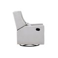 thumbnail image 4 of Pemberly Row Wood Swivel Glider Recliner with Pillow in Blanco White, 4 of 8