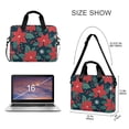 thumbnail image 3 of FORMRS 16" Laptop Sleeve Bag Carrying Case with Handle Travel Shoulder Briefcase, Red Christmas Leaves, 3 of 8