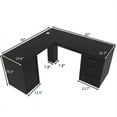 Furmax L Shaped Desk Corner Office Desk Computer Desk with Storage