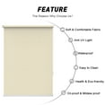 thumbnail image 4 of Keego No Drilling Roller Shades for Home Window Blinds Light Filtering Privacy Customizable Color and Size Beige 47"w x 76"h, 4 of 8