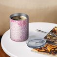 thumbnail image 3 of 12oz Coffee Tumblers Pink Floral and Petal Pattern Stainless Steel Vacuum Insulated Travel Tumbler Coffee Cups Mug with Lid and Straw with Cleaning Brush for Cold & Hot Drinks, 3 of 5