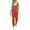 Red, variant on Women's Solid Suspenders Casual Jumpsuit - Adjustable Straps, Pockets, Loose Fit - Polyester, Daily/Leisure - Hand Wash Cold