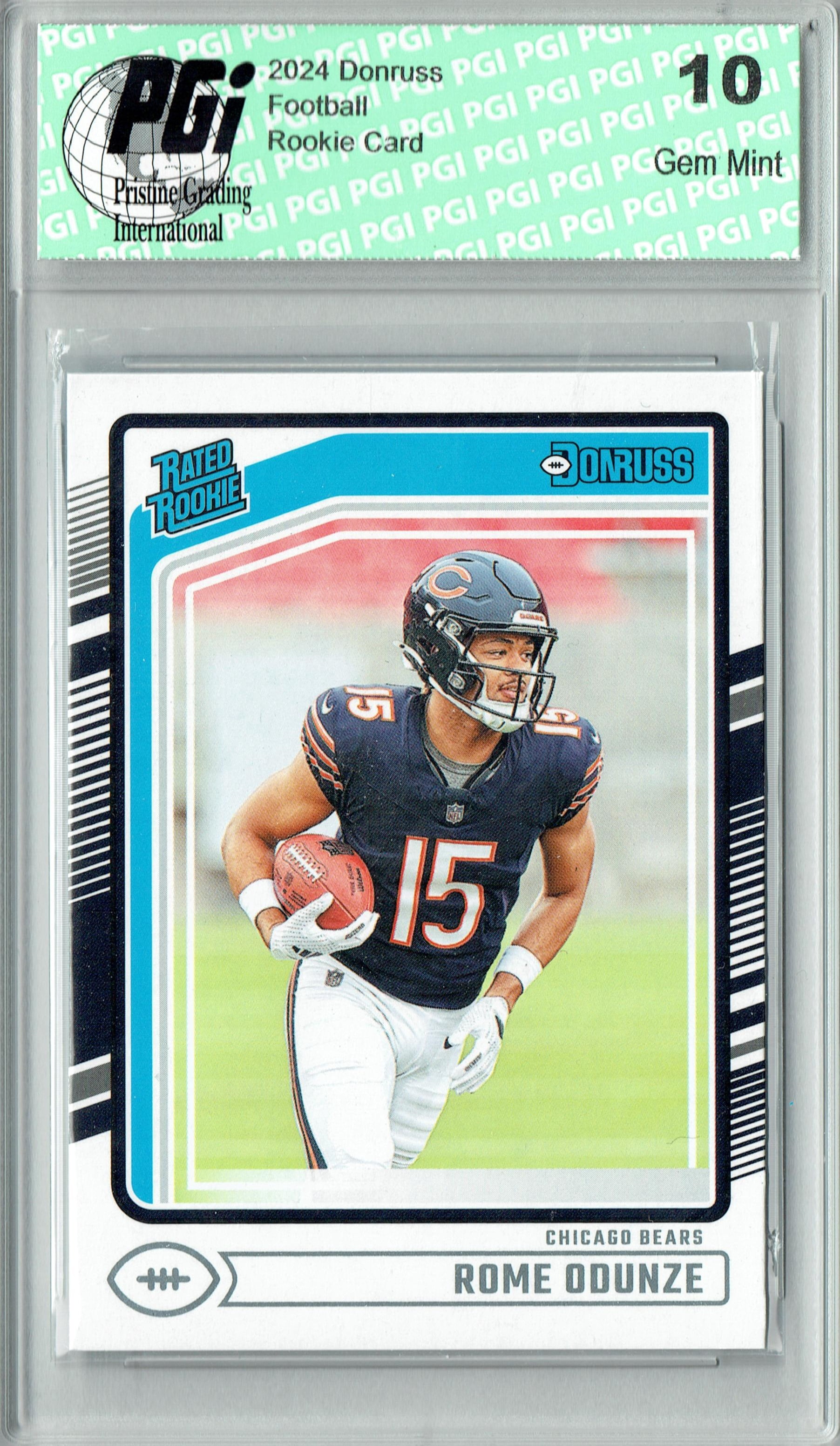 Rome Odunze 2024 Donruss #309 Football Rookie Card PGI 10