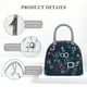 thumbnail image 4 of Balery Navy Blue Geometric Bolsa de Almuerzo para Mujeres, Caja de Almuerzo, Bolsa de Almuerzo Pequeña Impermeable, Tote de Almuerzo Reutilizable con Gran Capacidad, 4 of 6