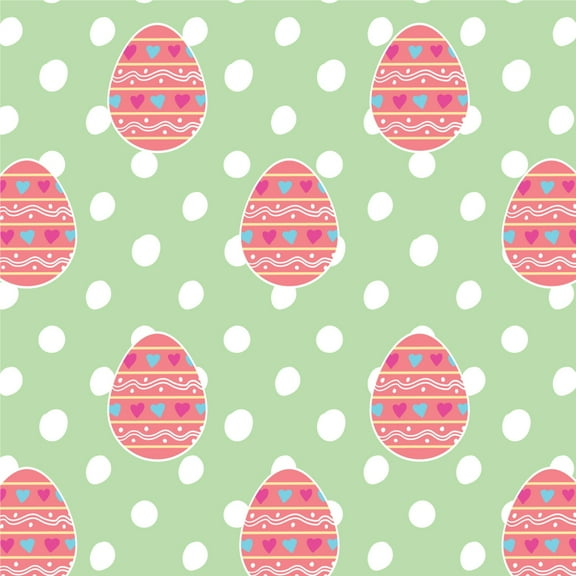 Cute Easter Egg Pink with Hearts Premium Roll Gift Wrap Wrapping Paper