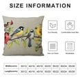 thumbnail image 5 of COMIO  Watercolor Animal Birds Stand On Tree Branch Throw Pillow Cover Cushion Case Material Decorative, 5 of 5