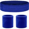 thumbnail image 1 of Bandas para la cabeza y muñequeras elásticas antiesguinces para hombres y mujeres, ideales para fitness y rendimiento deportivo, 1 of 5