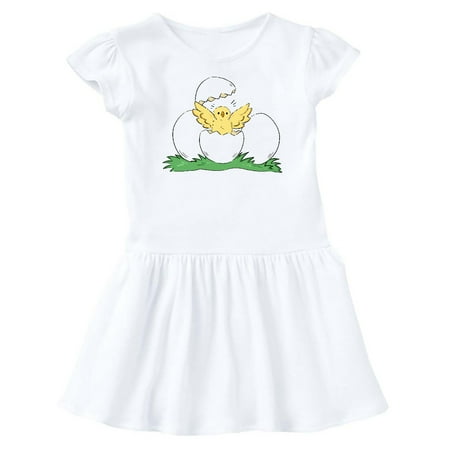 

Inktastic Cute Chick Hatching from Egg Gift Baby Girl Dress