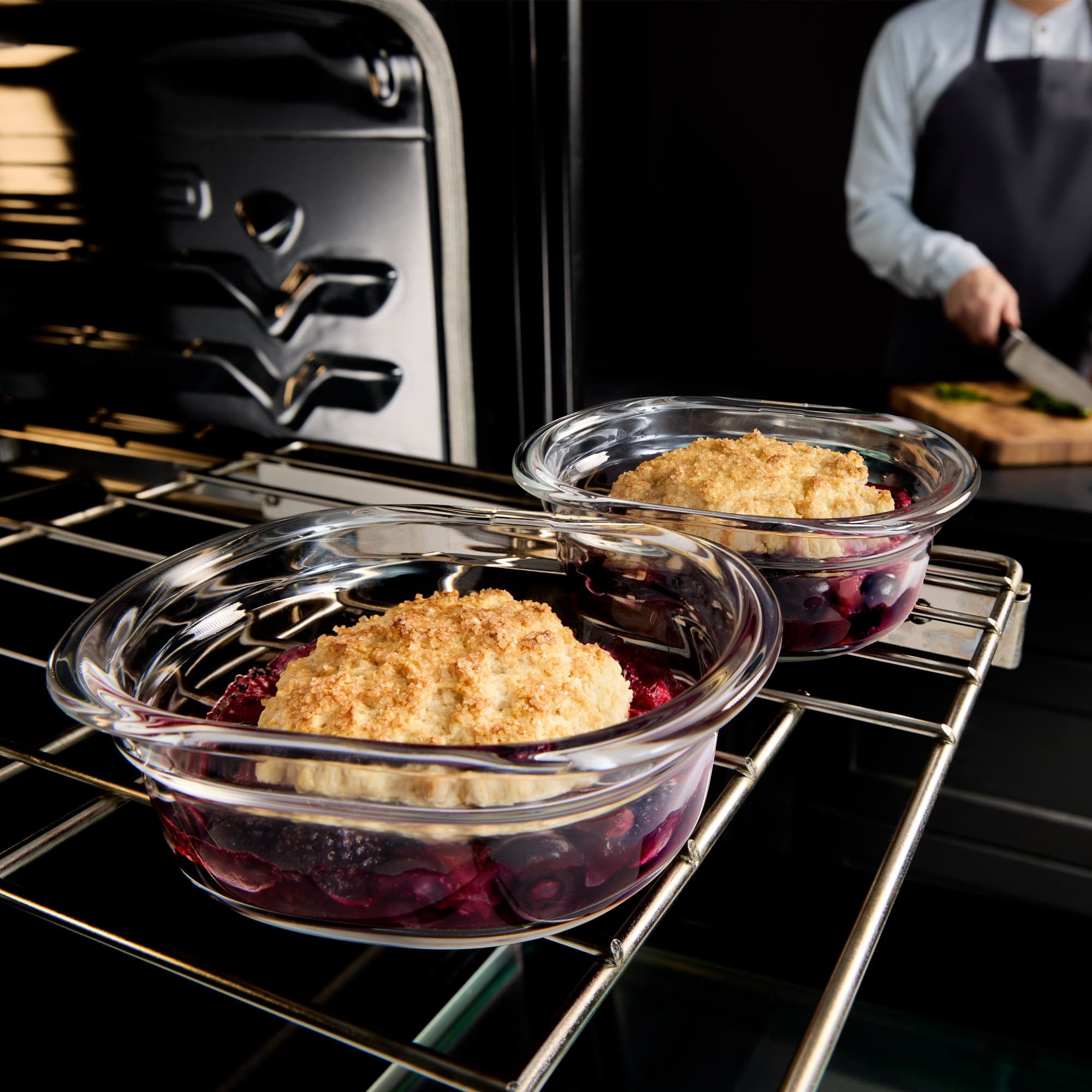 (2 pack) Rubbermaid Brilliance Glass Round Leak-Proof 2.9-Cup Food Storage Container