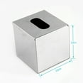 thumbnail image 2 of unbranded Caja Metálica Para Pañuelos De Acero Inoxidable Y Mantiene Orden En Superficies, 2 of 8