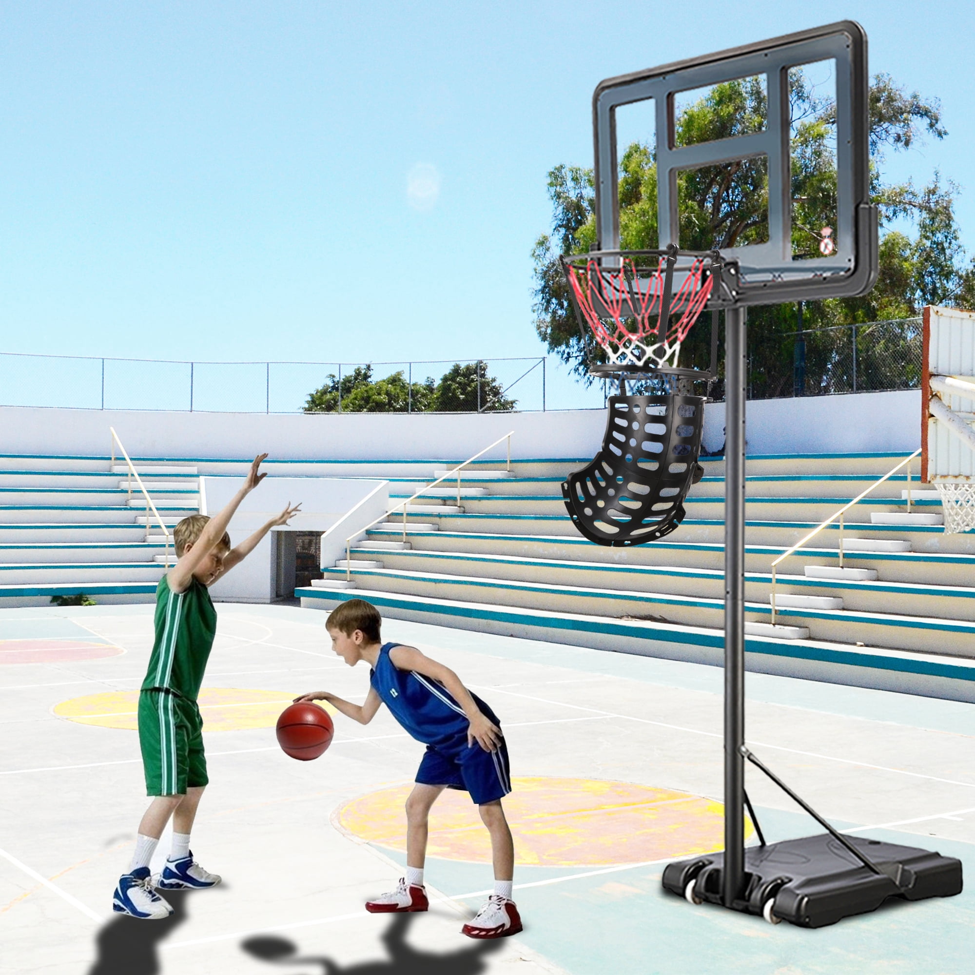 Basketball Hoop for Kids Adults, BTMWAY Adjustable Height 7.9ft13ft