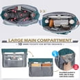 thumbnail image 6 of RAINSMORE Teacher Tote Bag 15.6 inch Laptop Bag for Women College Laptop Briefcase for Work Office Nurse Bag Professional Computer Messenger with Insulated Pocket,Dark Green, 6 of 8